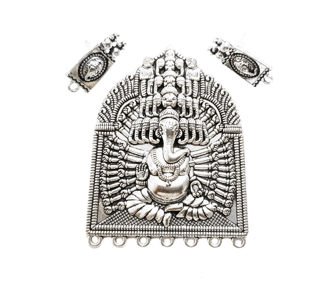 Silver Ganesha Pendant Set