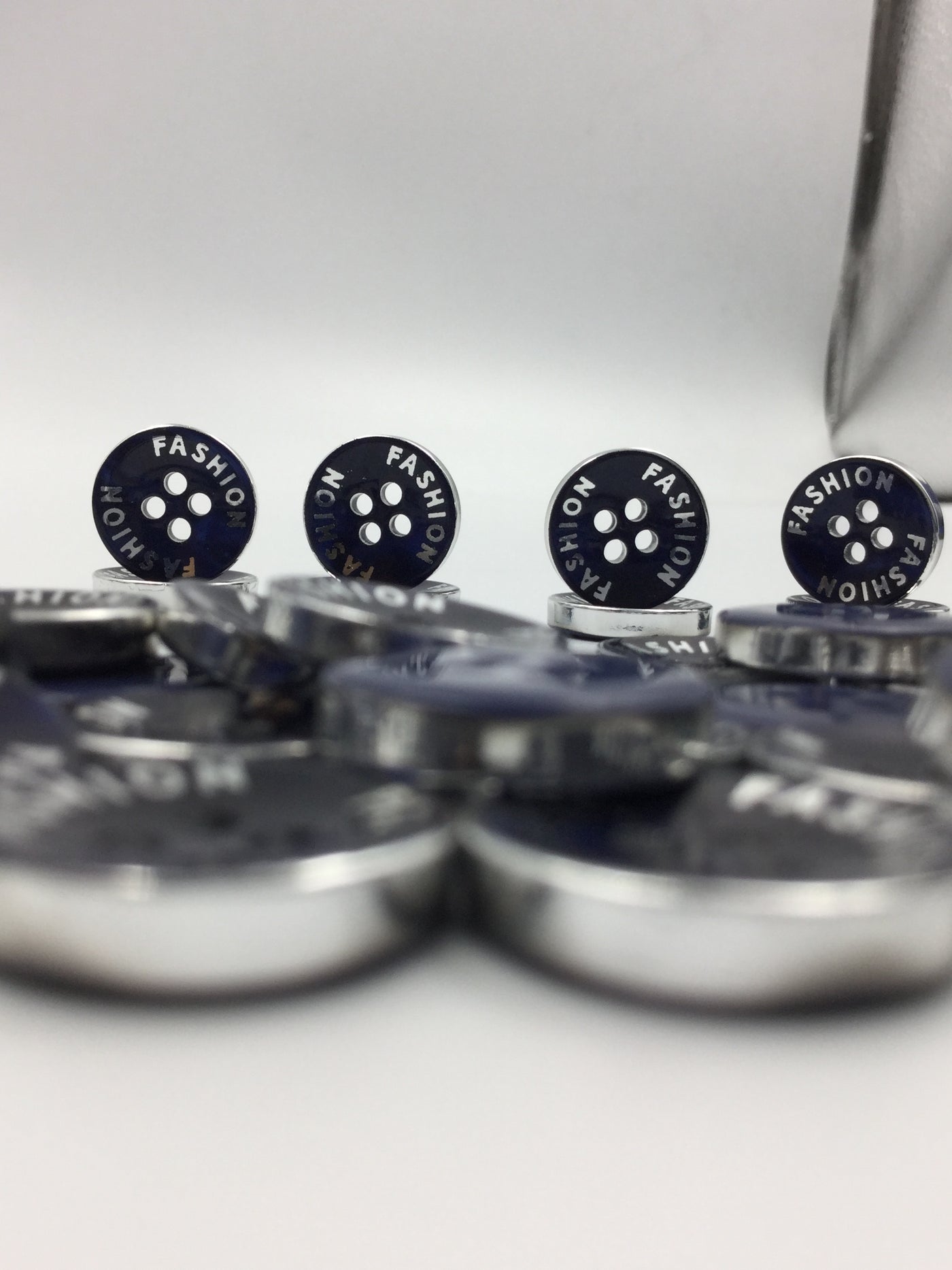 Navy Blue Four Hole Polyester Shining Shirt Buttons