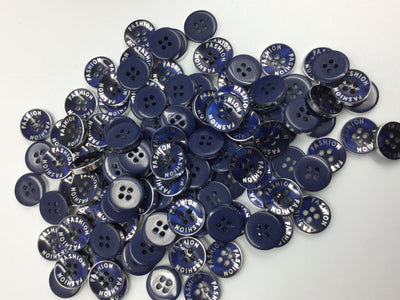 Navy Blue Four Hole Polyester Shining Shirt Buttons