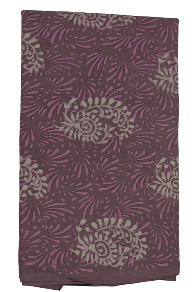 Dusty Pink Paisley Dabu Print Cotton Fabric