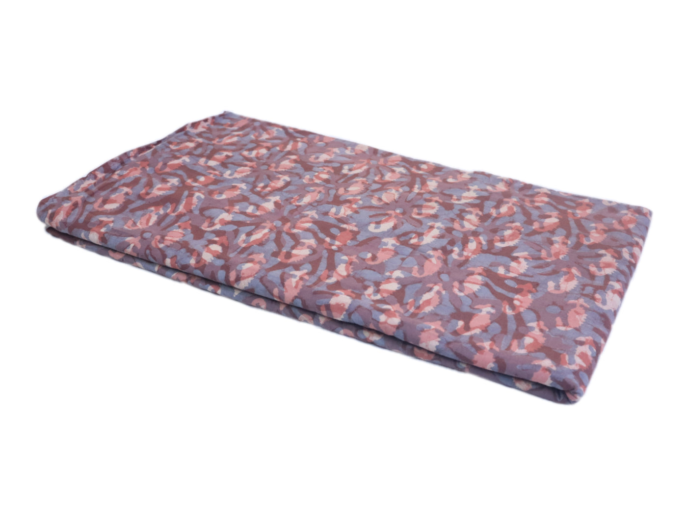 बहुरंगी सार मुद्रित डब्बू प्रिंट सूती कपड़ा