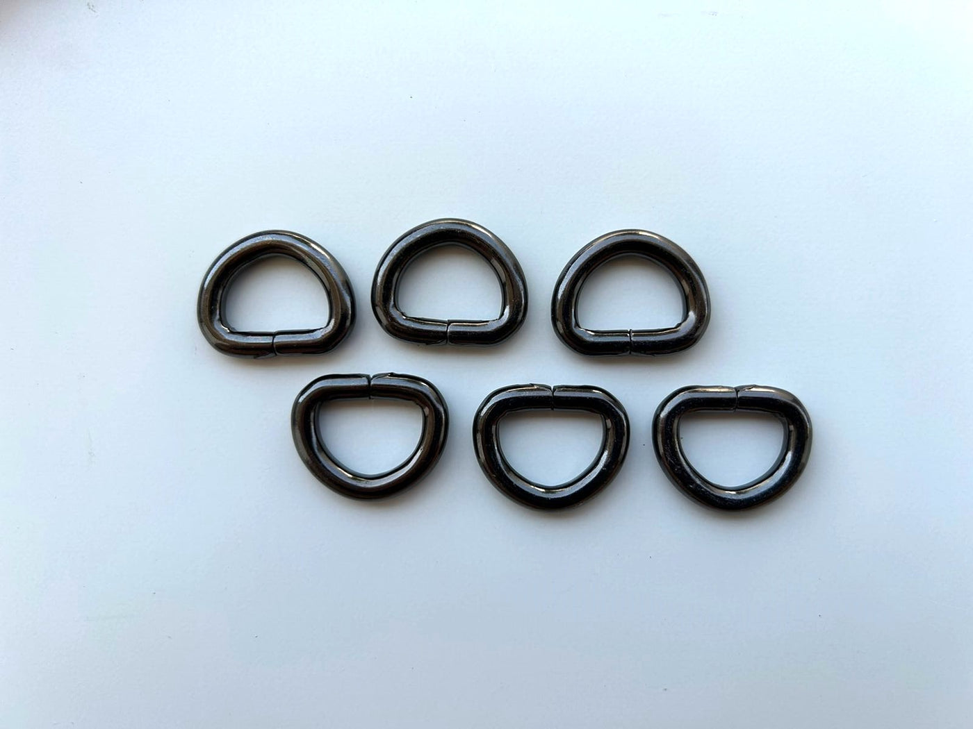 Black Metallic D Rings