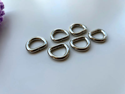 Silver Metallic D Rings
