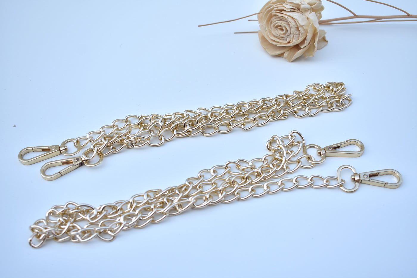 Light Golden Designer Metal Bag Chain