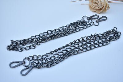 Black Designer Metal Bag Chain