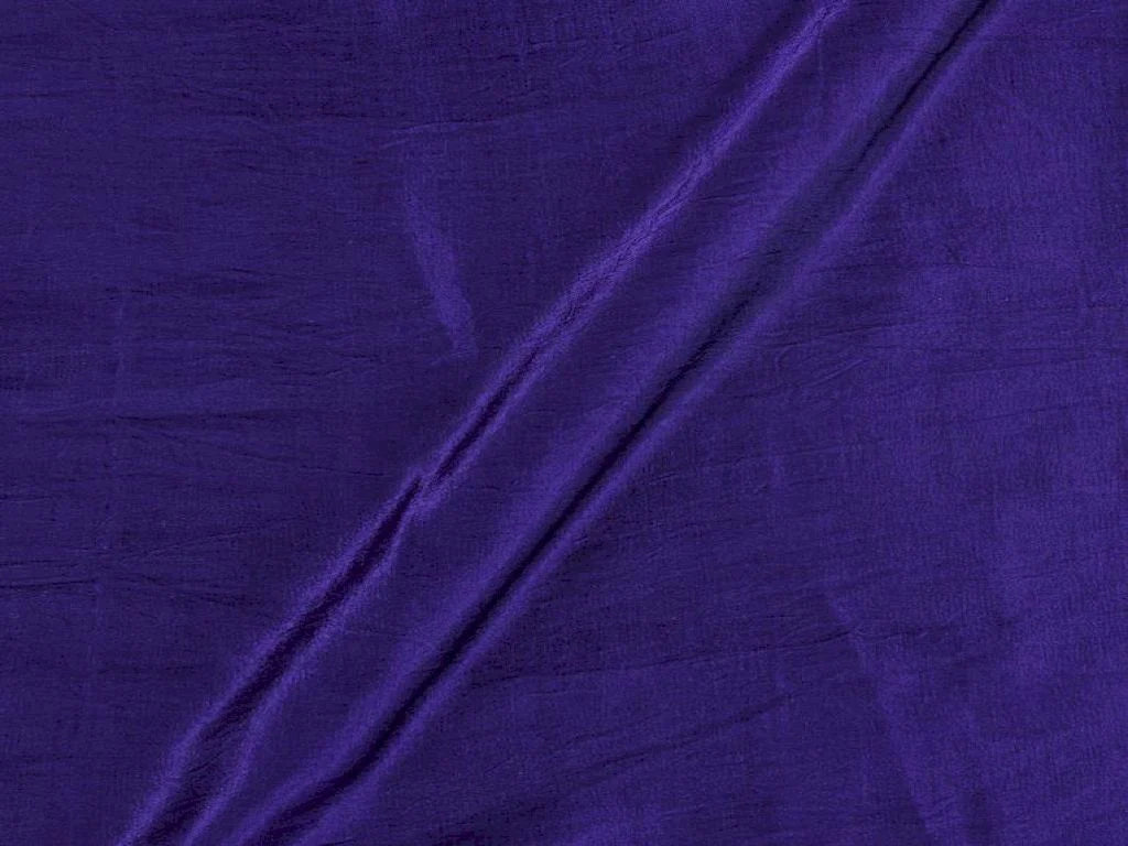 Deep Blue Plain Viscose Gaji Silk Fabric (Wholesale)