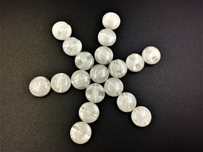 White Transparent Down-Hole Polyester Buttons