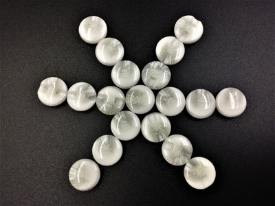 White Transparent Down-Hole Polyester Buttons