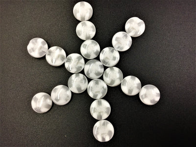 White Transparent Down-Hole Polyester Buttons