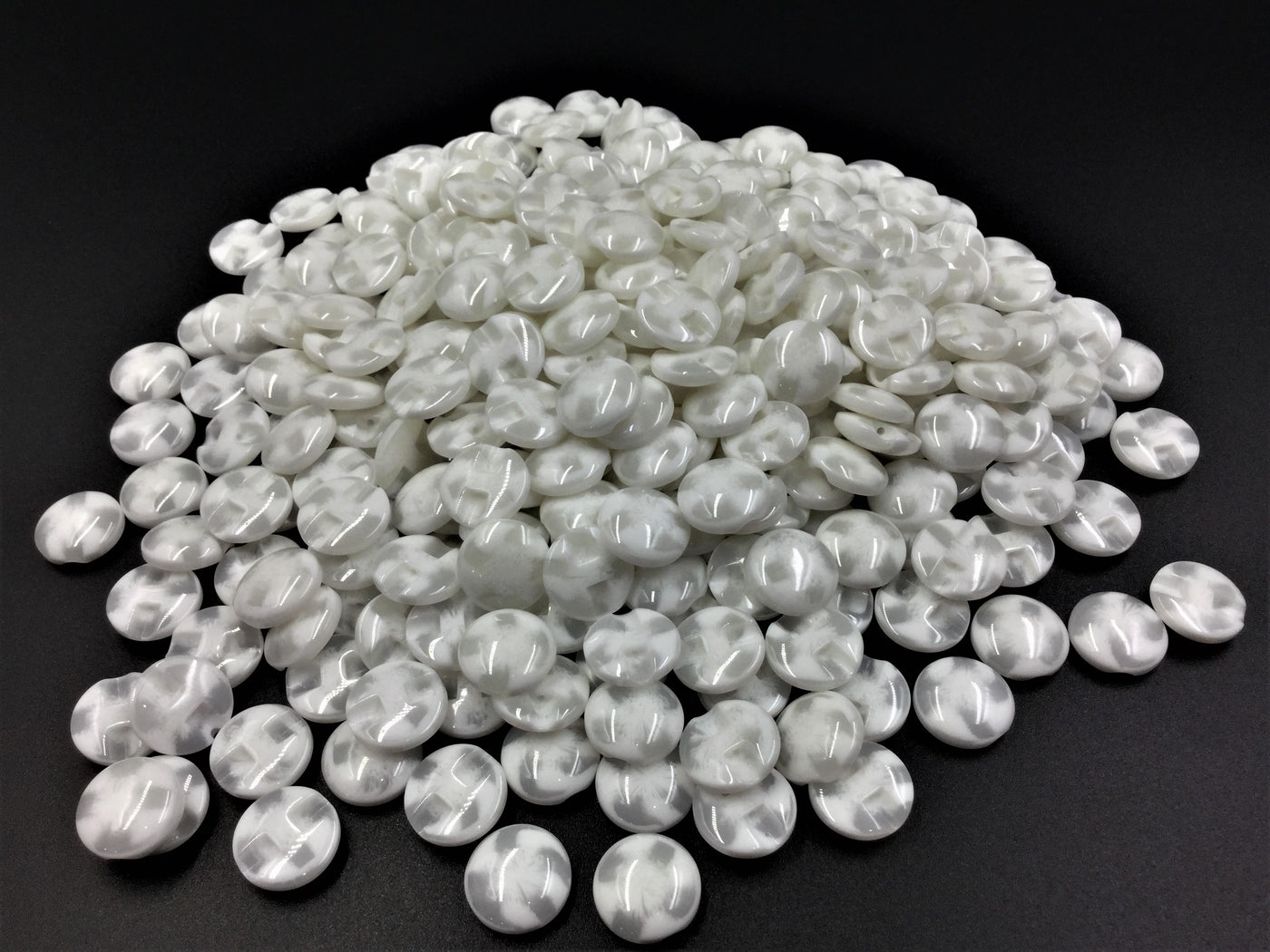 White Transparent Down-Hole Polyester Buttons