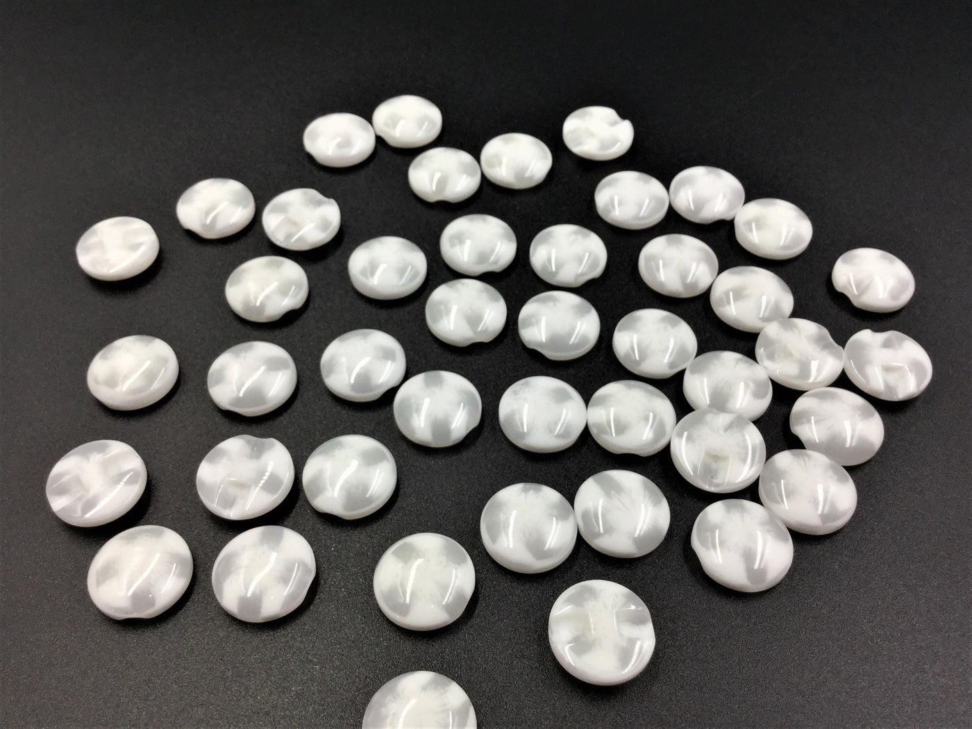 White Transparent Down-Hole Polyester Buttons