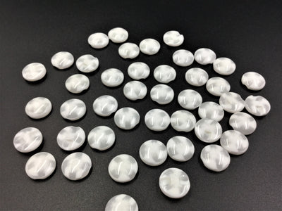 White Transparent Down-Hole Polyester Buttons