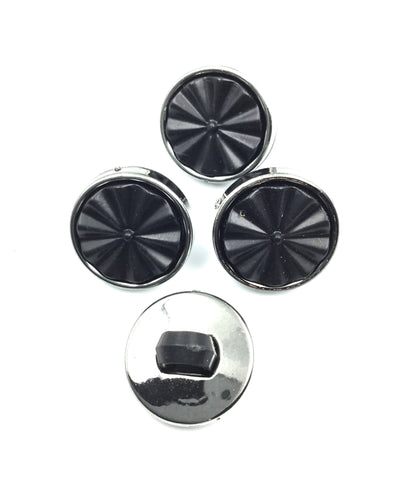 Black Round Shape Down Hole Polyester Buttons (Wholesale)