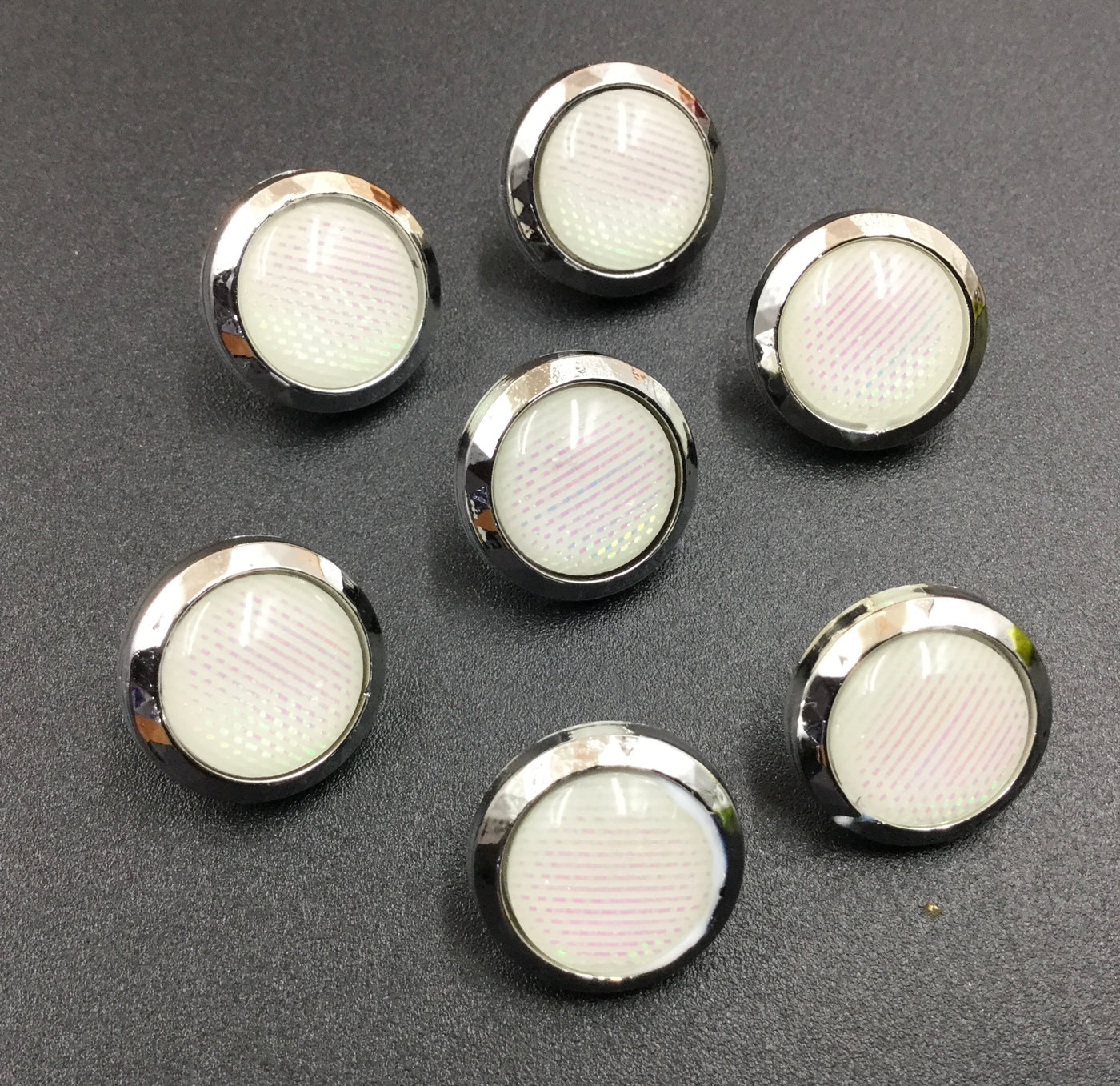 Silver & Golden Circular Plastic Buttons