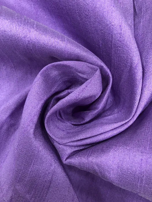 Lavender Plain Bangalore Raw Silk Fabric (Wholesale)