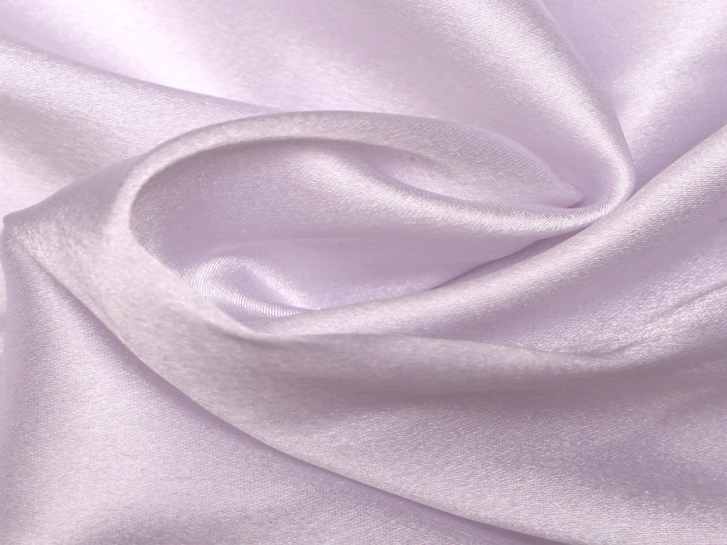 Pure White Plain Blooming Satin Fabric