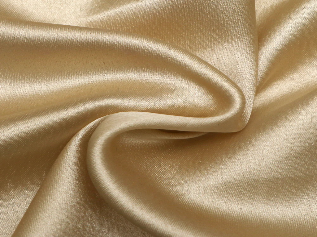 Winter Mist White Plain Blooming Satin Fabric