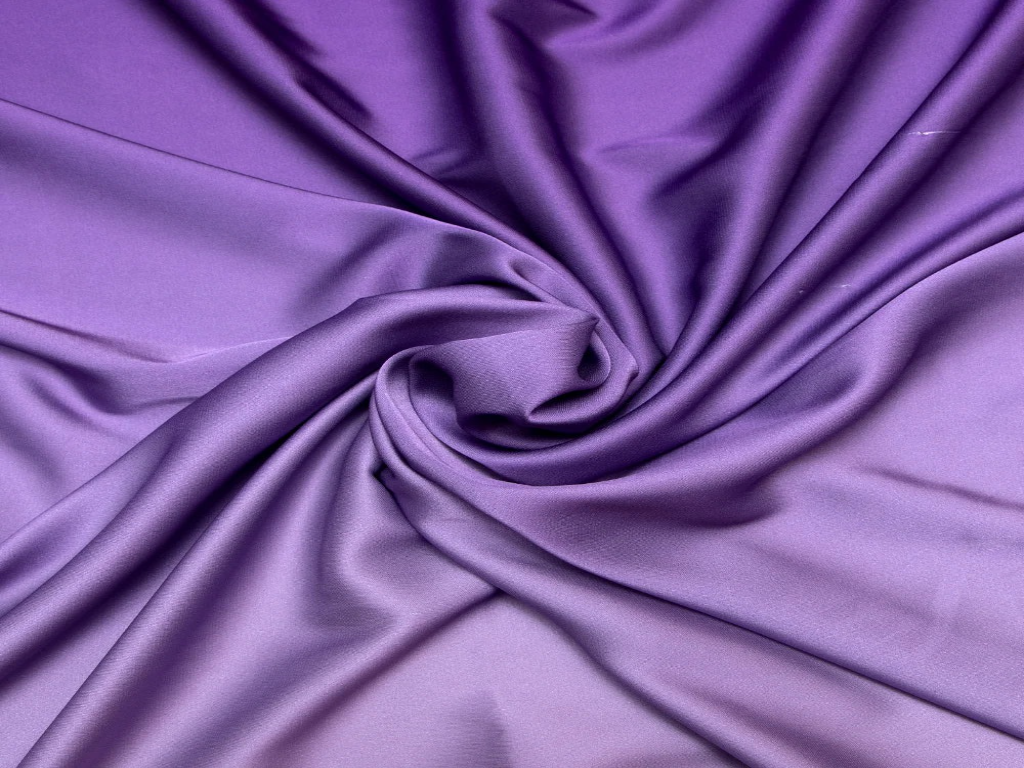 Royal Purple Plain Blooming Satin Fabric