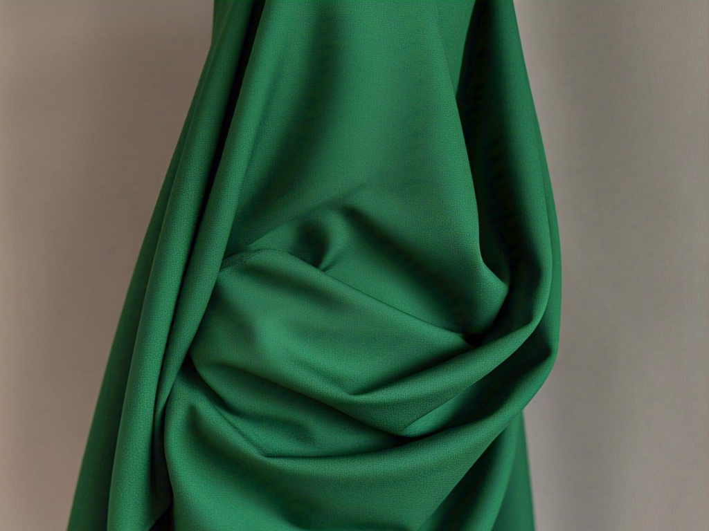 Forest Green Plain Crepe Fabric (Wholesale)