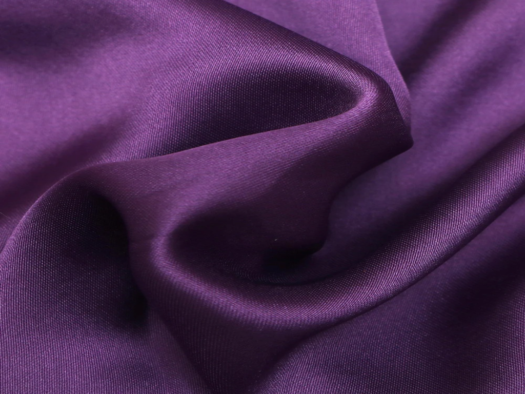 Rich Violet Plain Satin Fabric