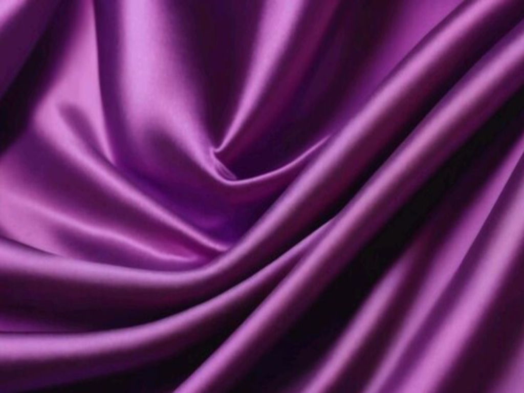 Amethyst Purple Plain Dreams Satin Fabric