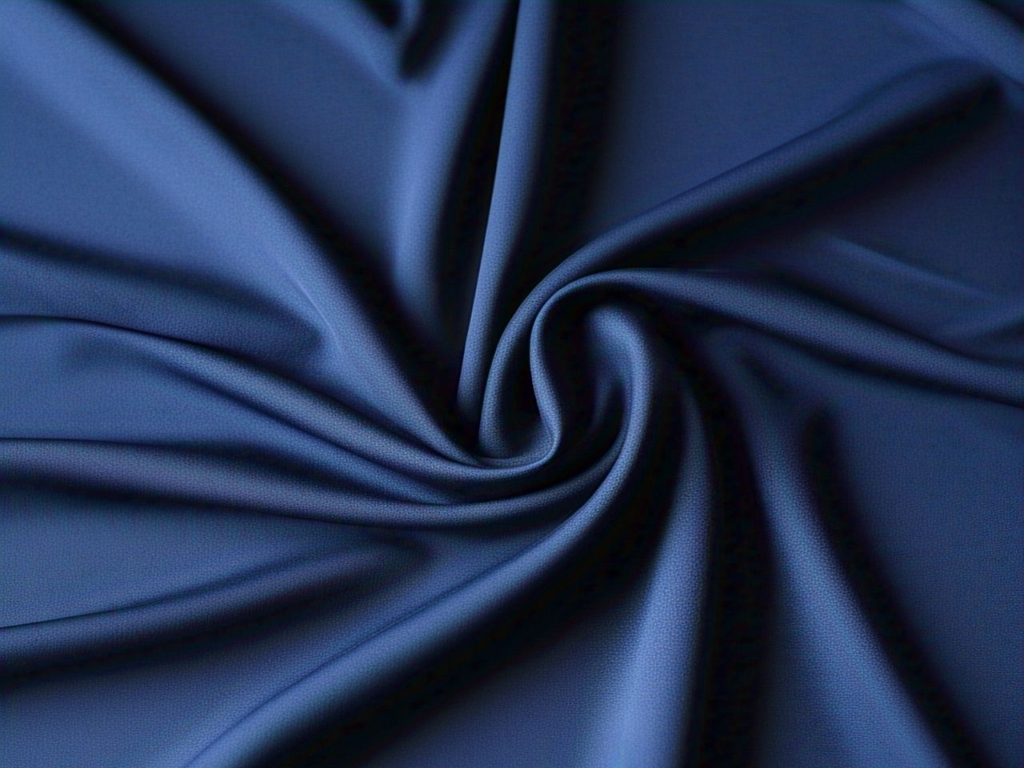 Navy Blue Plain Crepe Fabric (Wholesale)