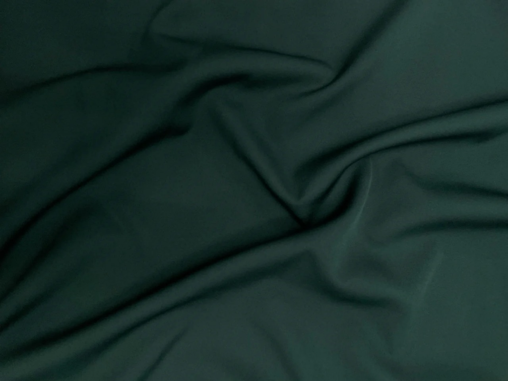 Tokiyo Forest Green Plain Crepe Fabric