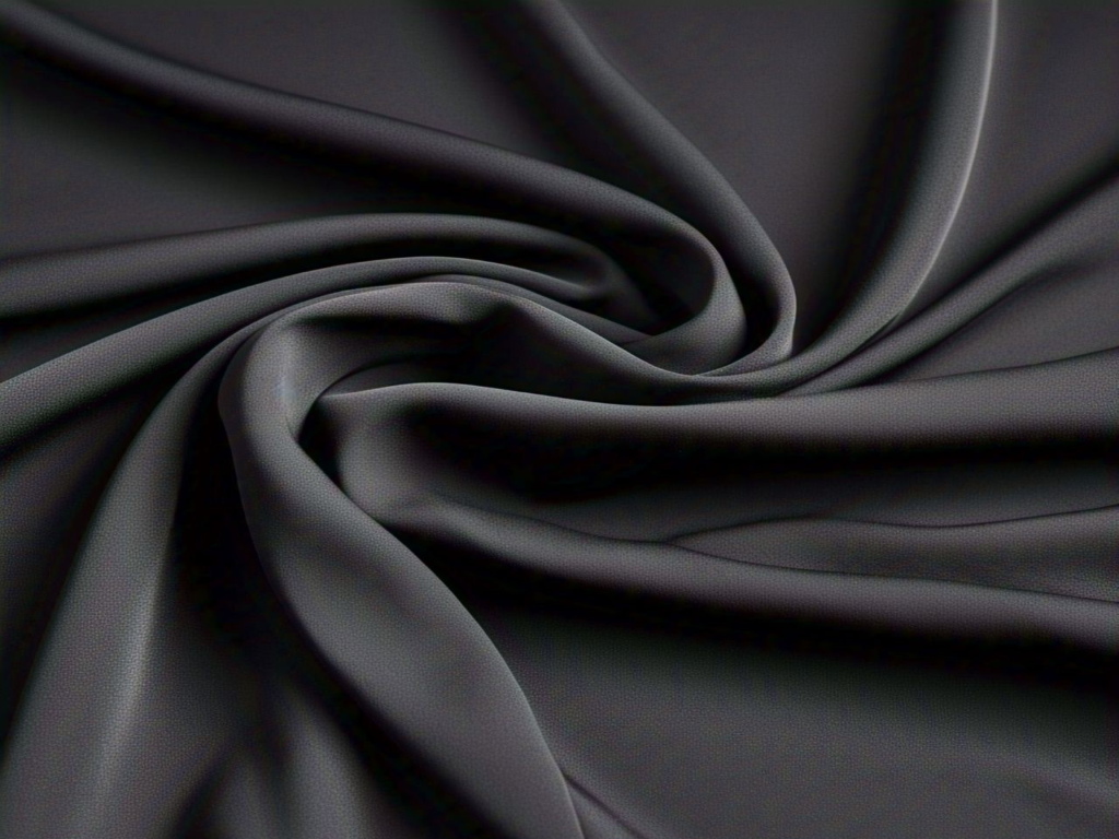 Tokiyo Black Plain Crepe Fabric