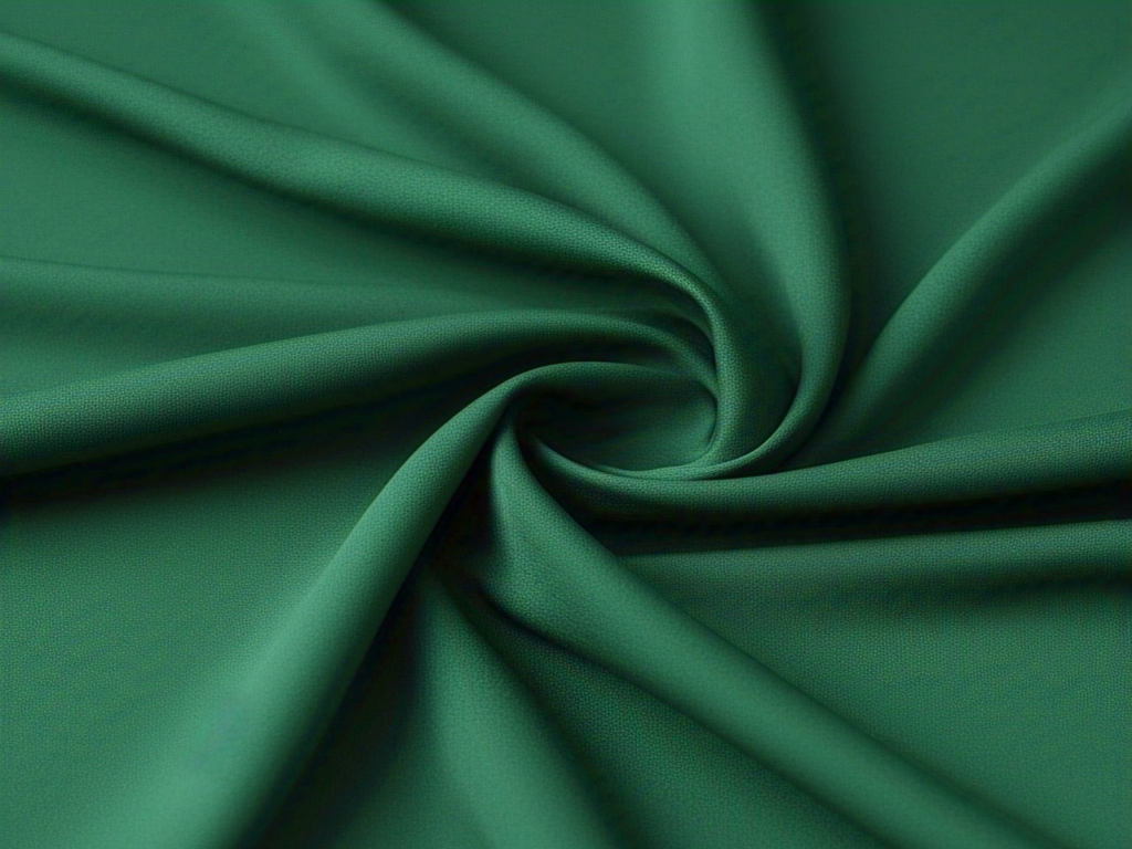 Tokiyo Forest Green Plain Crepe Fabric