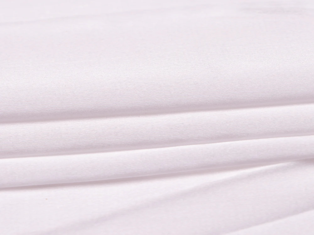 Dyeable White Plain Blooming Satin Fabric