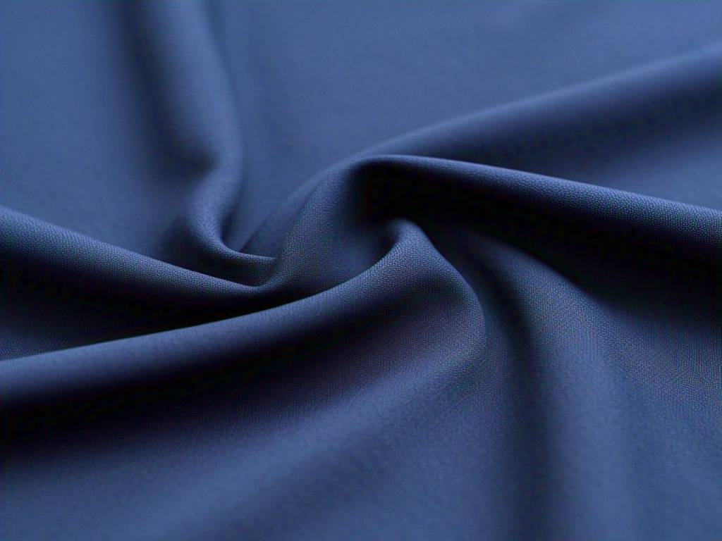 Navy Blue Plain Crepe Fabric (Wholesale)