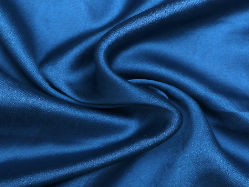 Cerulean Blue Plain Satin Fabric