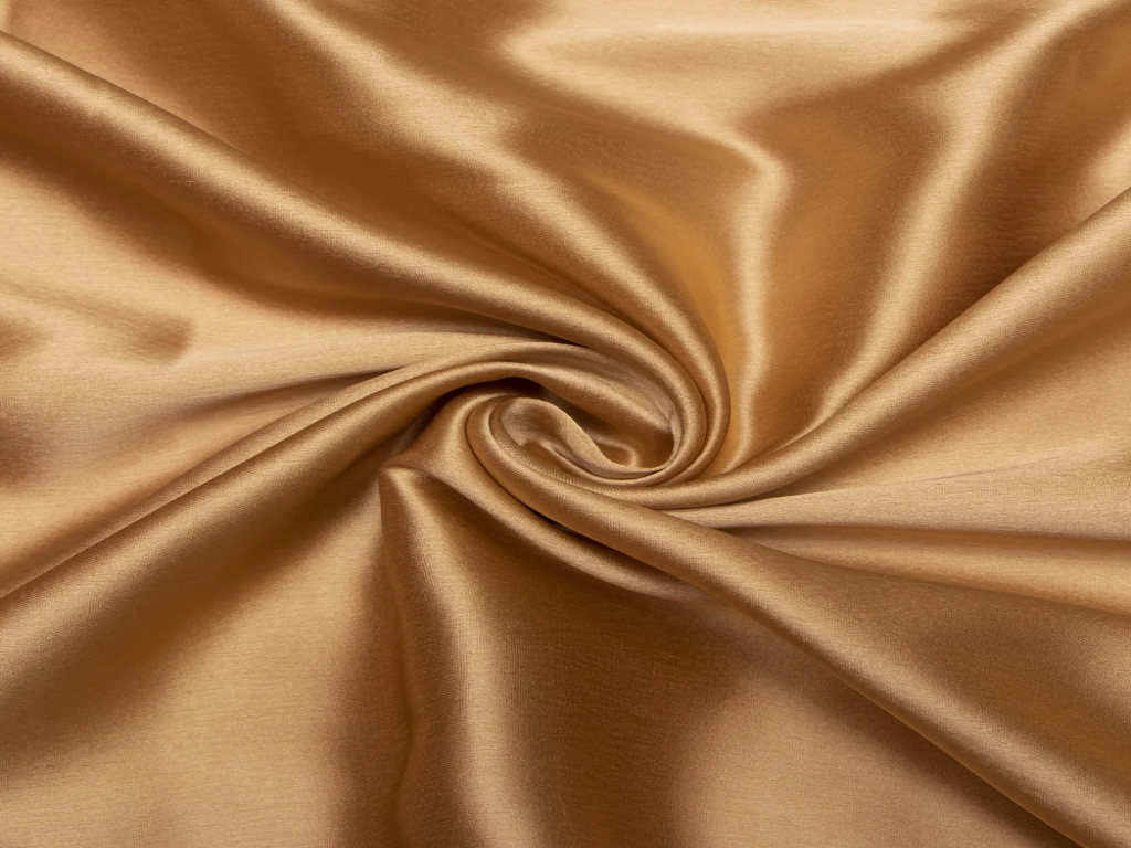 Harvest Gold Plain Blooming Satin Fabric