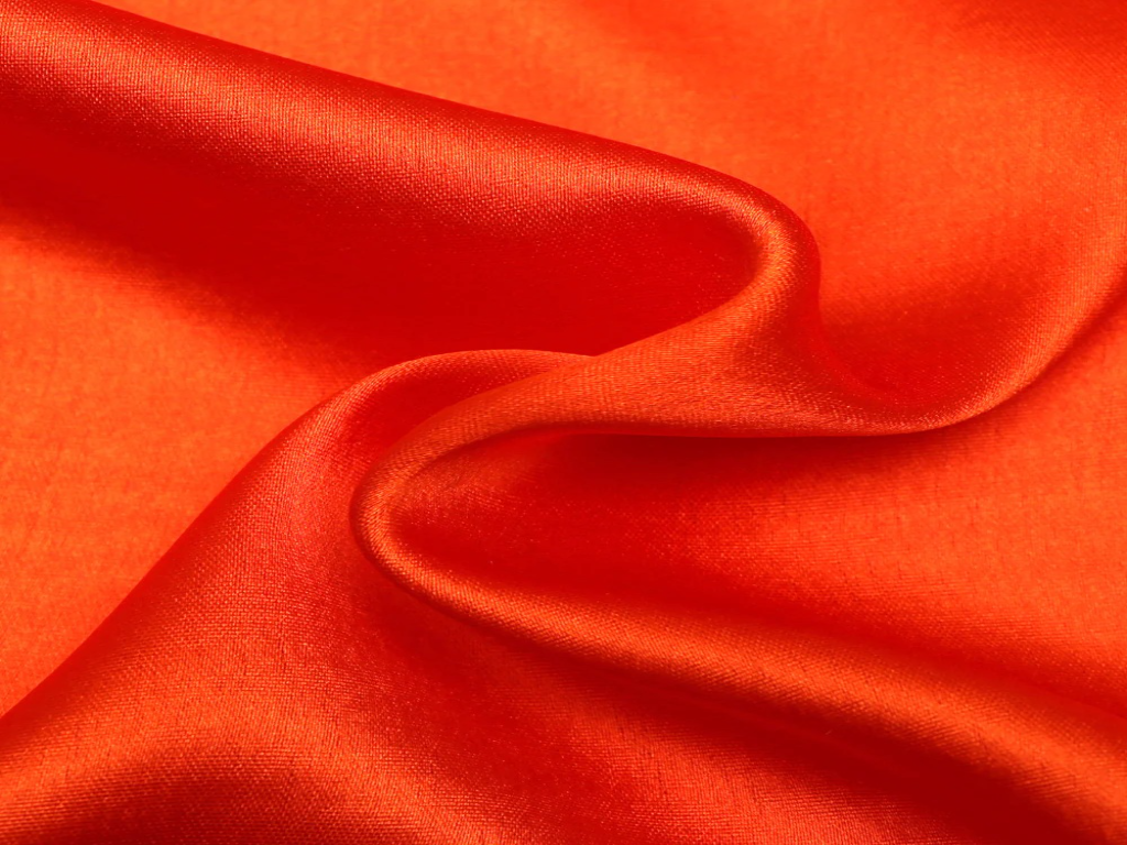 Sunstone Red Smoke Plain Blooming Satin Fabric