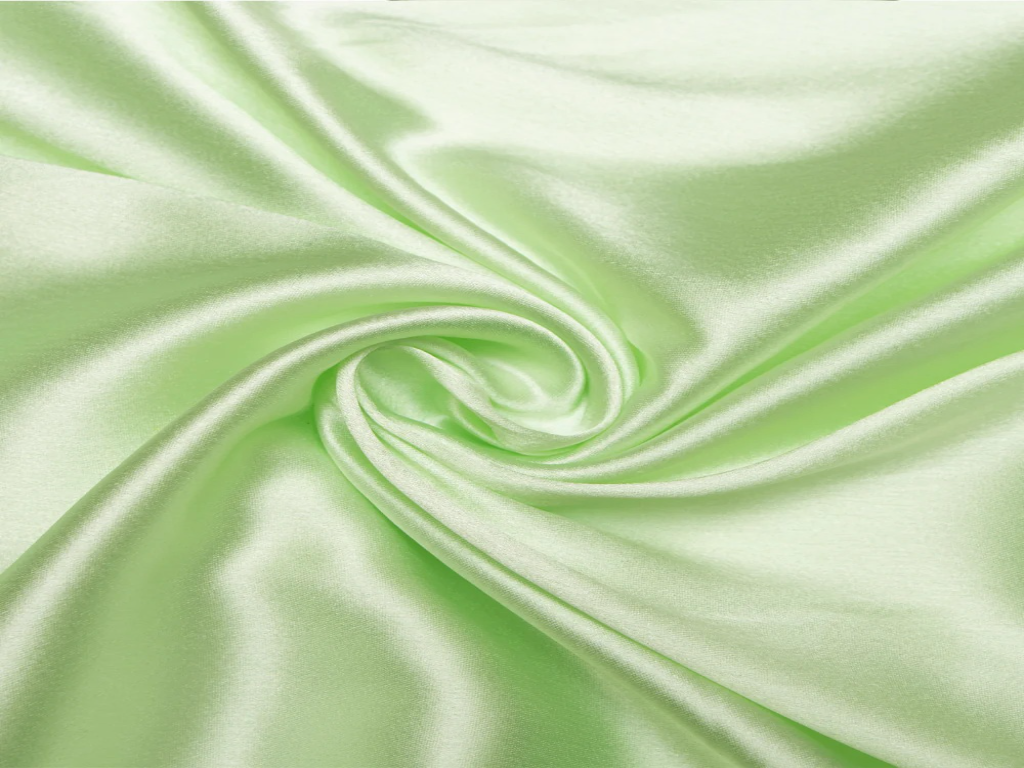 Sage Green Plain Blooming Satin Fabric