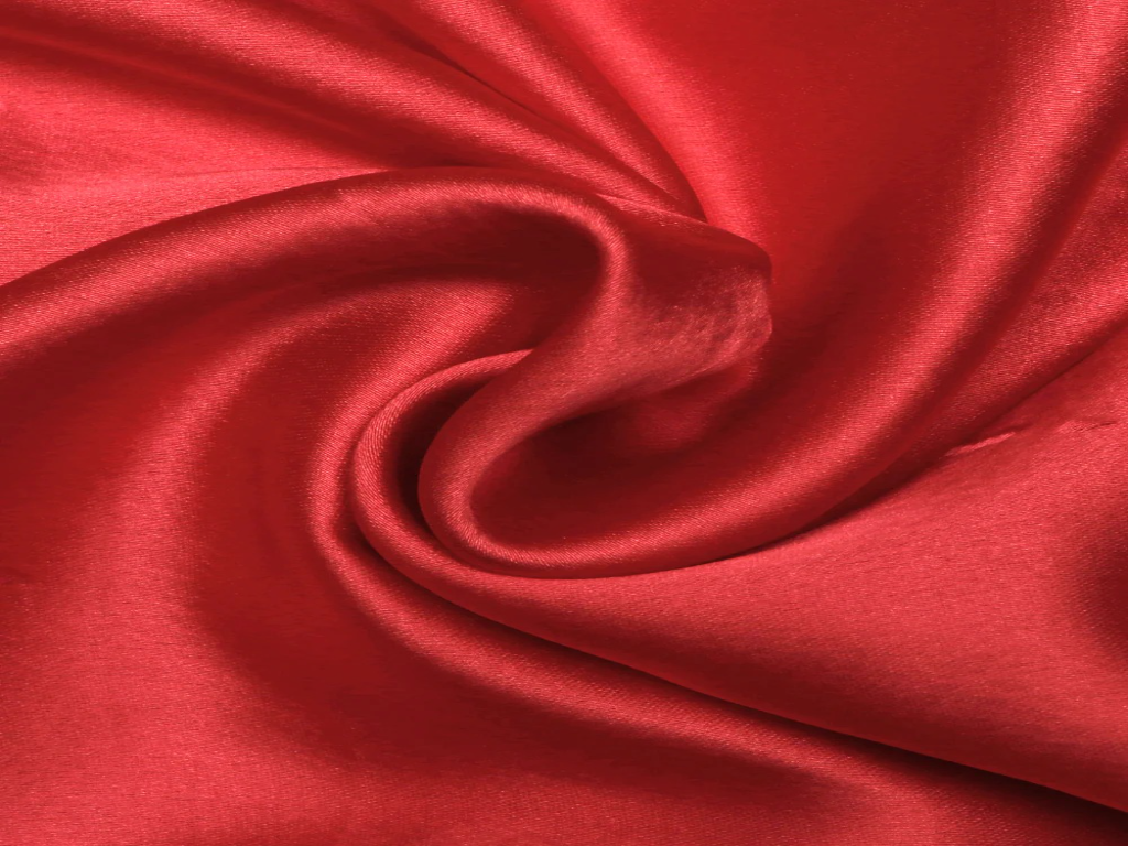 Burnt Apricot Plain Blooming Satin Fabric