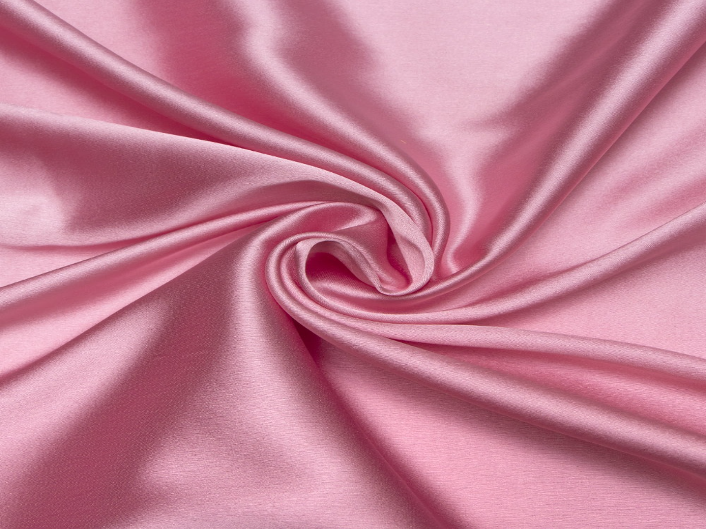 Bubble Gum Pink Plain Blooming Satin Fabric