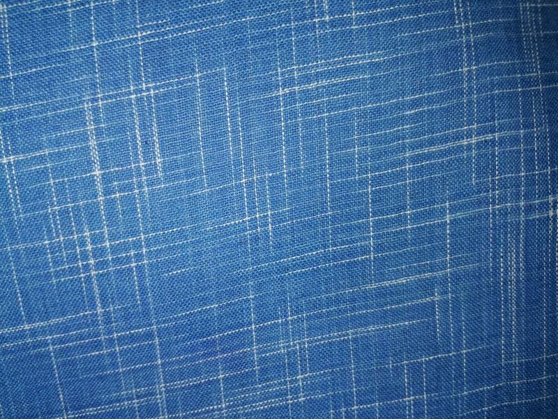 Deep Blue Checks Jharna Cotton Fabric