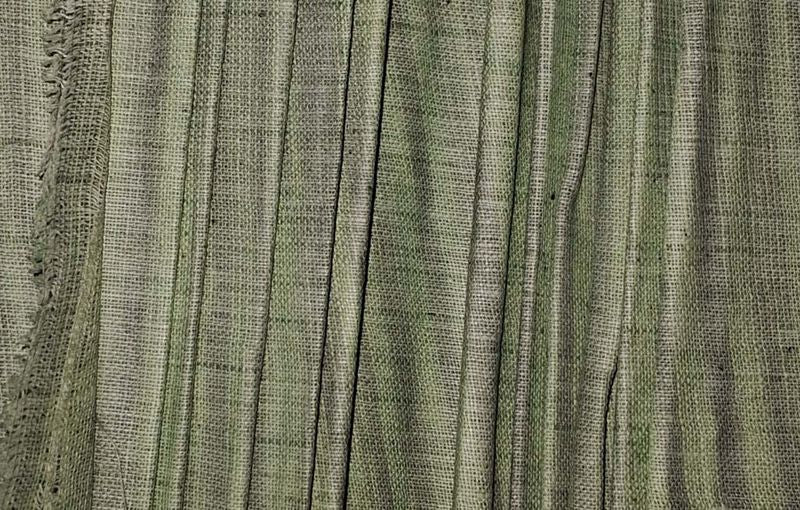 Green Plain Black Textured Jharna Cotton ST Fabric