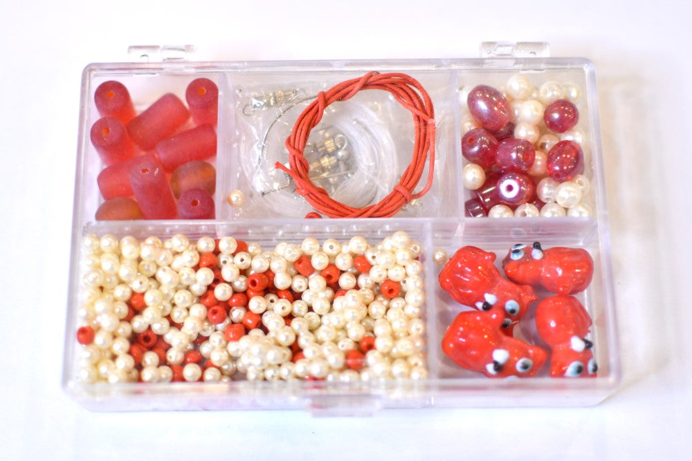 Red Beads Jewellery DIY Kit