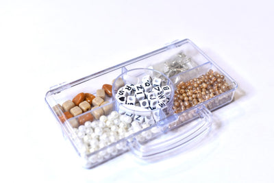 White & Brown Beads Jewellery DIY Kit
