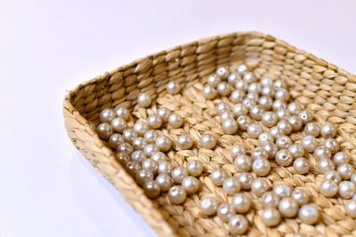 Golden Glass Pearl Beads