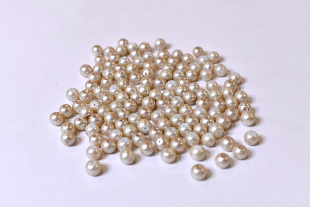 Golden Glass Pearl Beads