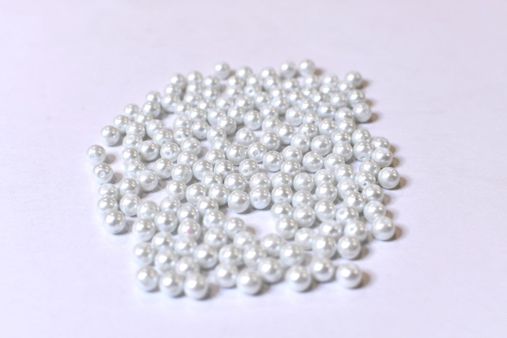 White Glass Pearl Beads