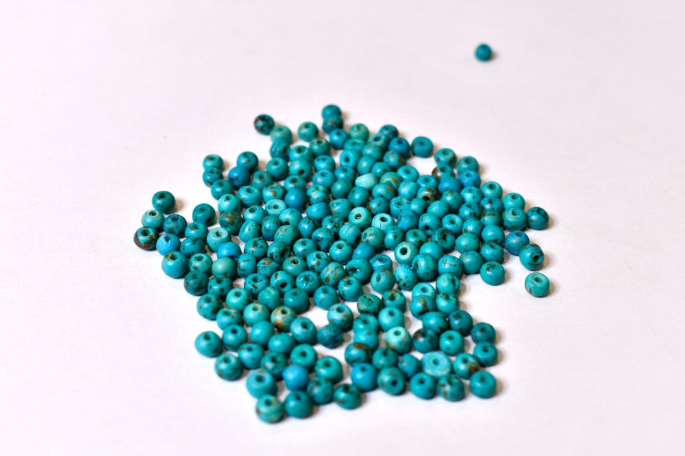 Blue Dyed Bone Beads