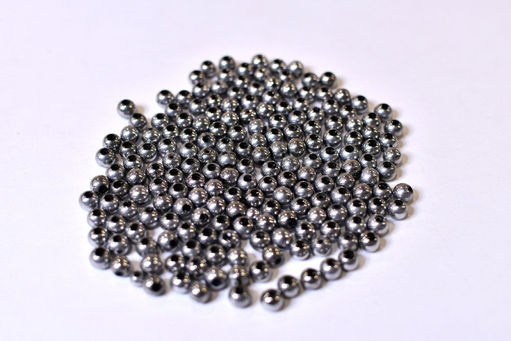 Silver Polished Glass Beads