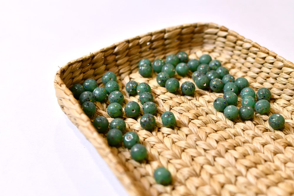 Green Glass Beads