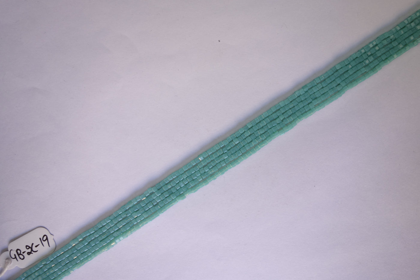 Teal Green Glass Beads 2x2 Cube