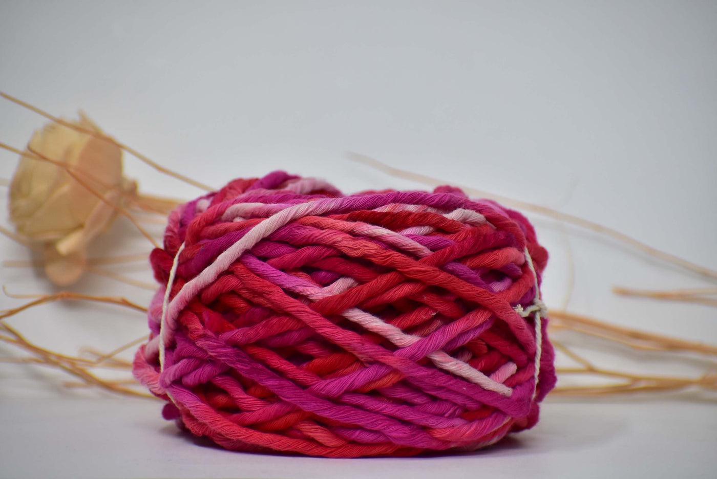 Multicolor Adenium Handpainted Cotton Single Ply Cord - 3mm