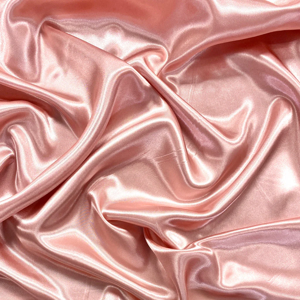 Dusty Pink Plain Moss Satin Fabric